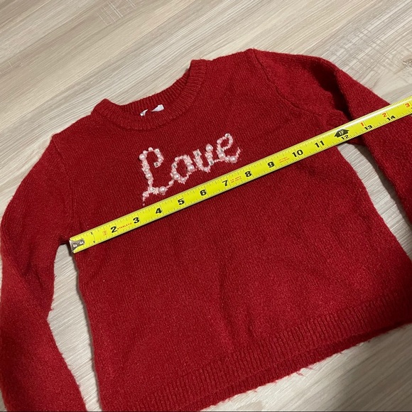 Tahari Girls Pearl and Rhinestone Love Sweater - Picture 5 of 7